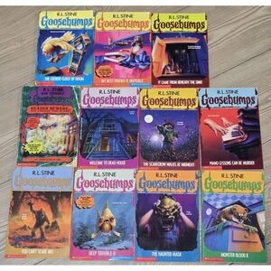 Goosebumps Lot 10 Books First Scholastic Print Dead House Cuckoo Clock Of Doom